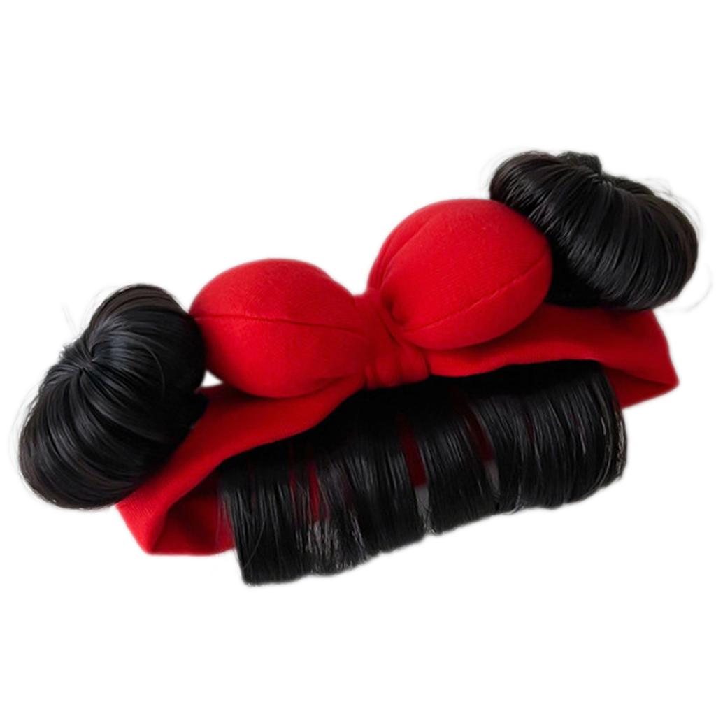 New Year Hair Accessories,Cute Bow Baby Girl Wig Hat Hairpiece Christmas Newborn Children Kids Girls Cosplay Headbands Headwear