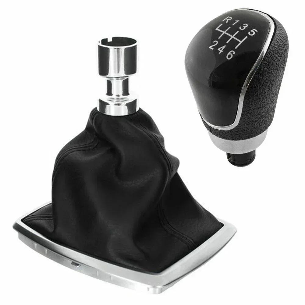 

For FORD For KUGA 2008-2012 6 Speed Gear Shift Knob Lever Stick Shifter Gaiter Boot Cover Leather Gear Shift Gaiter Chrome Frame China Mainland