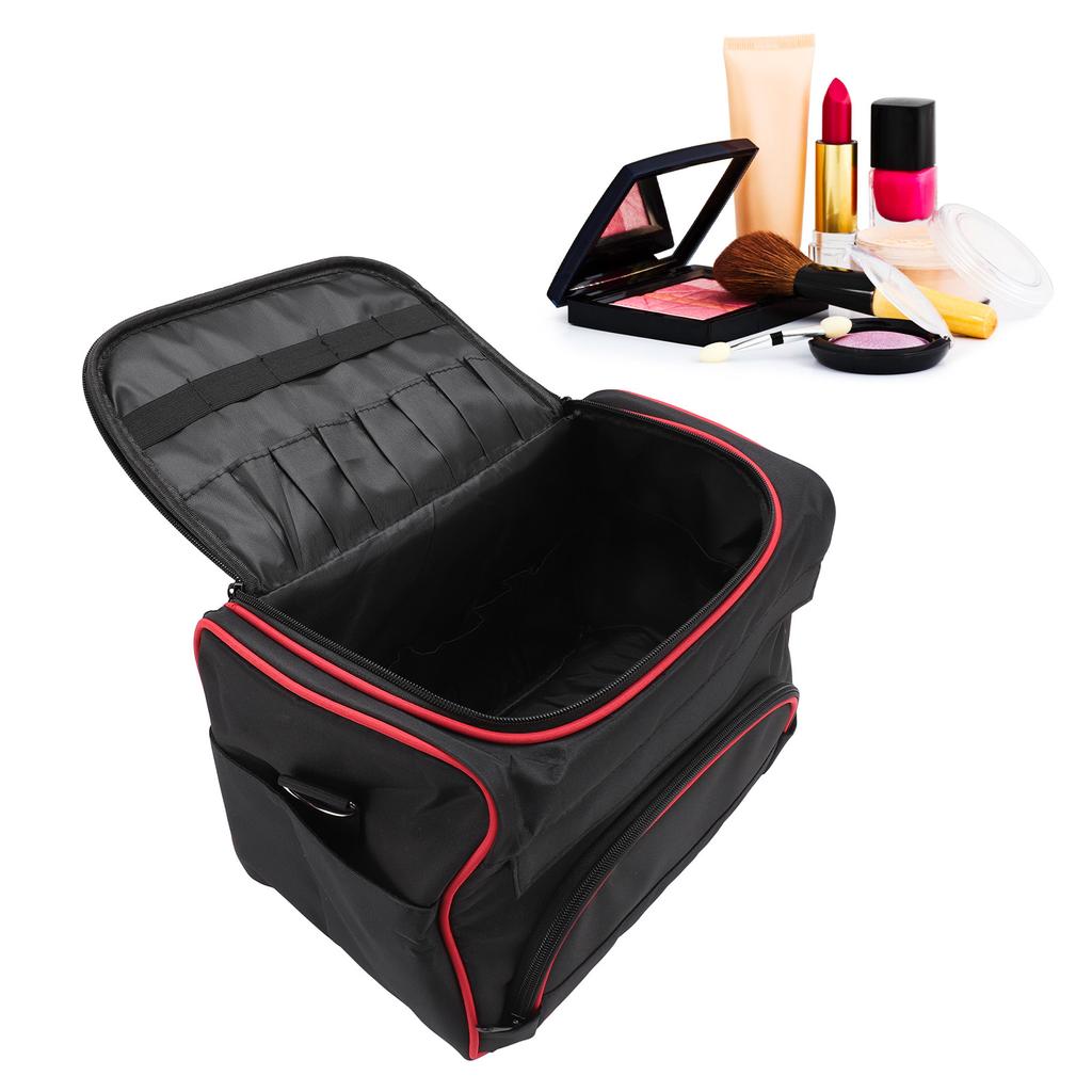 Travel Makeup Bag Large Capacity Waterproof Zipper Closure Cosmetic Organizer Bag with Shoulder Strap