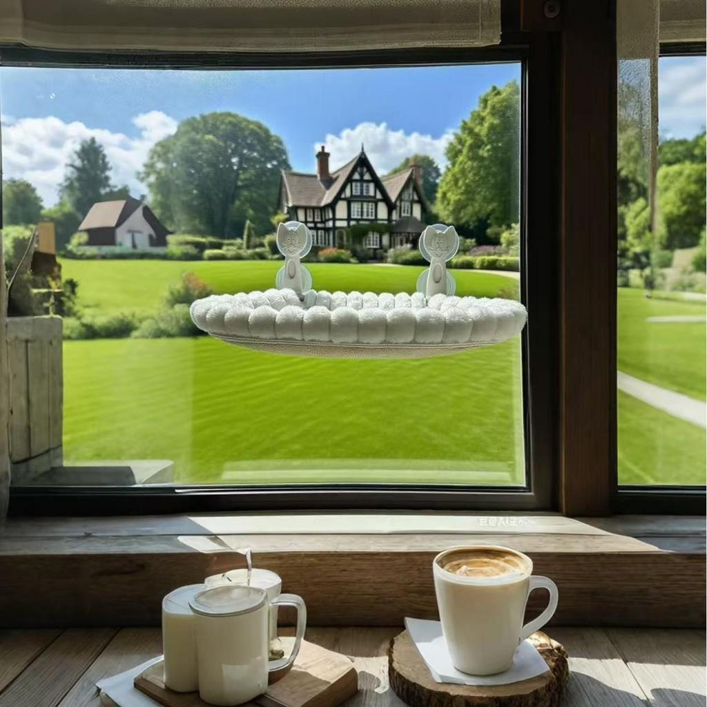 Cat Hammock Kitten Bed for Window Sill Sunbathing with Suction Cup