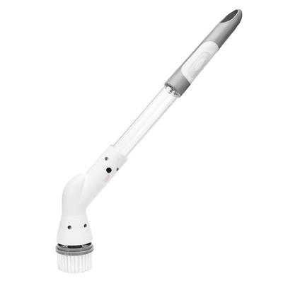Fregadoras giratorias eléctricas, fregadoras giratorias inalámbricas con 4 cabezales de cepillo reemplazables y mango de extensión ajustable, cepillo de limpieza eléctrico para pisos de baño
