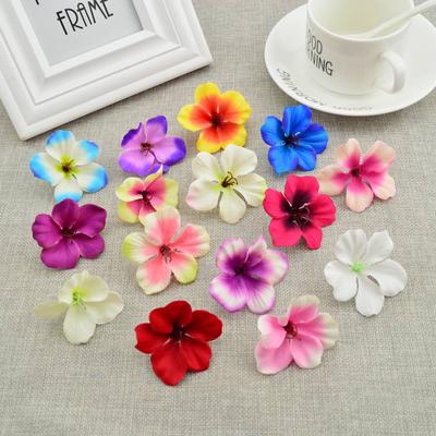 50 Stück Günstige Seidenrosenköpfe Orchidee Künstliche Blumen für Heim- Hochzeitsdekoration Zubehör Pompon DIY Geschenk Kirsche Handarbeit