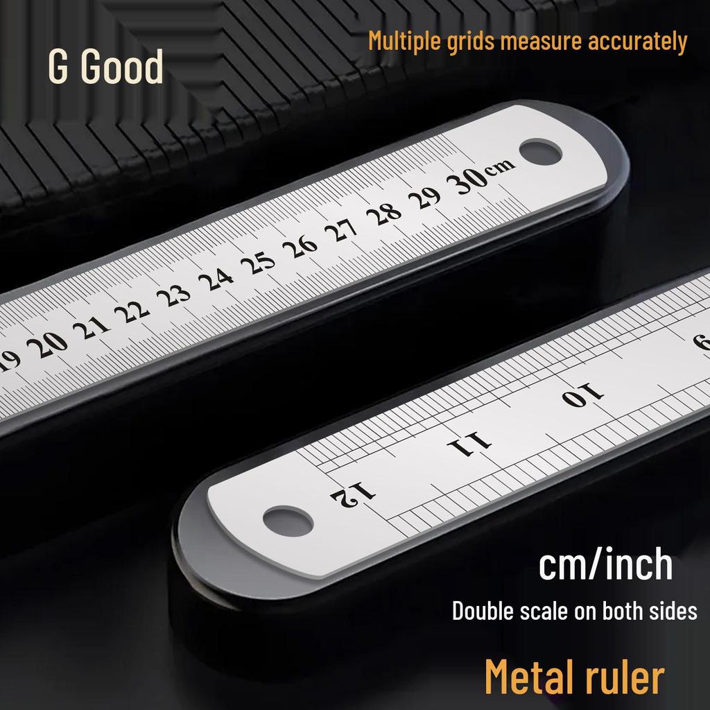 Metal Ruler for Primary & Junior High Students - Special Scale, Various Lengths (15-60CM)