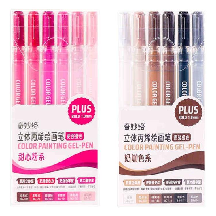 6/12/54 Farbige Malstifte Zeichenstift Acrylmarker Acrylfarbstift Gelstift Bastelbedarf für Keramik Glas