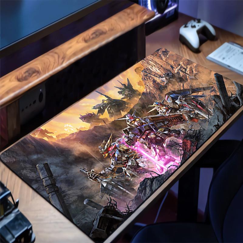 Mousepad Mechanical Warrior RX Gundam HD Desk Mat Rubber Keyboard Pad Non Slip Desk Mouse Mat Gaming Mouse Pad Extended Pad