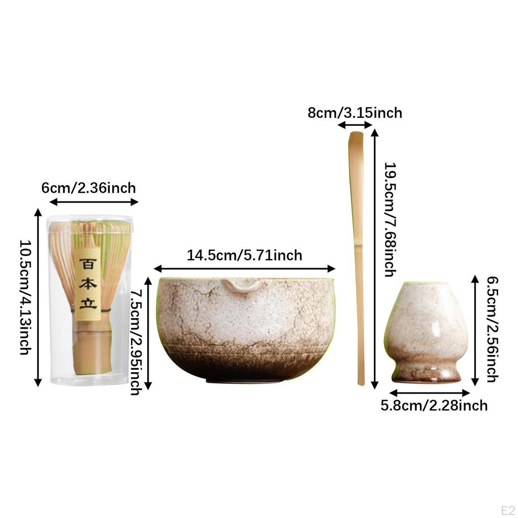 4Pcs Matcha Whisk Set Accessories, Elegant, Traditional Japanese Tea Making Tools, Ceremony