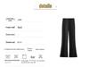 Women's Black High-Waisted Micro-Flare Pants - Slimming & Versatile for Spring & Autumn 2025