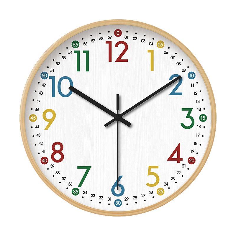 

Japanese Wooden Wall Clock - Quiet Quartz Timepiece with Wood Grain Design for Living Room Decor 8 inches (20 cm)