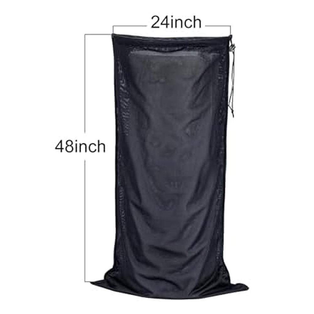 Mulcher Replacement Wood Chipper Bag For Yard Cleanup Polyester Nylon Mesh Two Metal Rope Locks Adjustable Fit