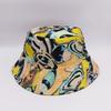 Spring new creative printing camouflage pattern bucket hat women's summer outdoor leisure versatile sun hat