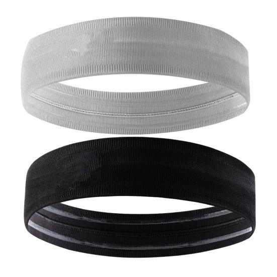 2Pcs Workout Headbands Super Soft Non-slip High Elastic Solid Color Running Jogging Sports Sweatbands