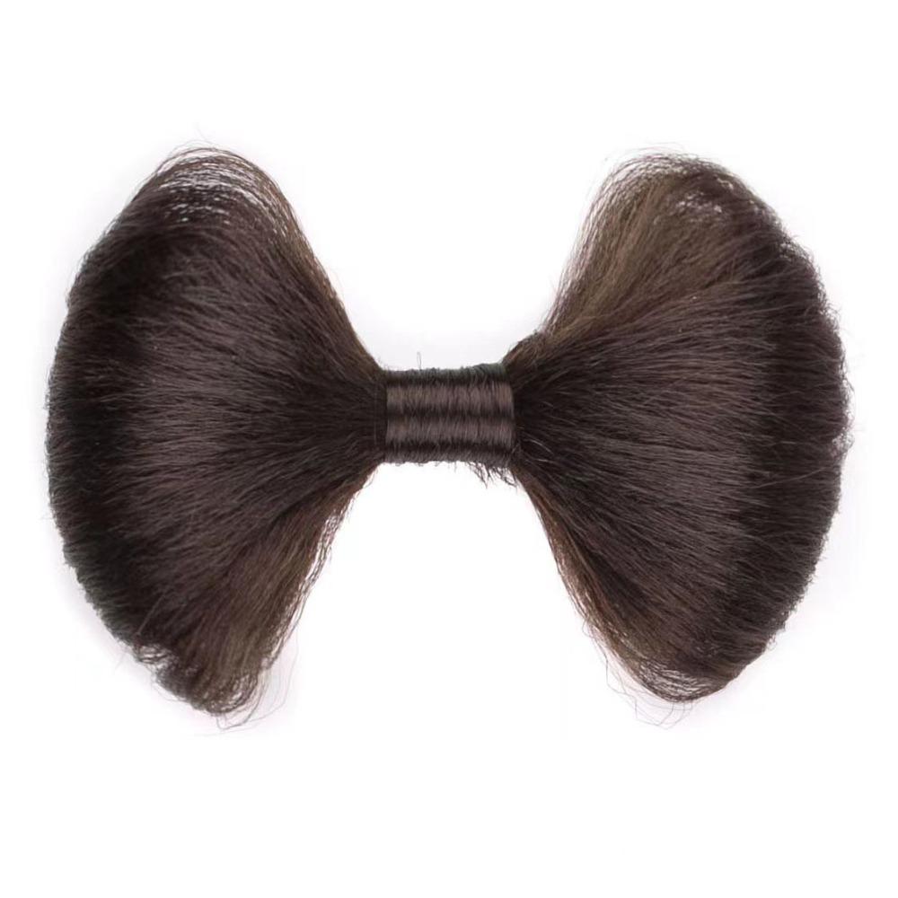 

Synthetic Bow Hair Clip Natural Headdress Hairpins Fashion Bow-knot Hair Bun Women Dark Brown
