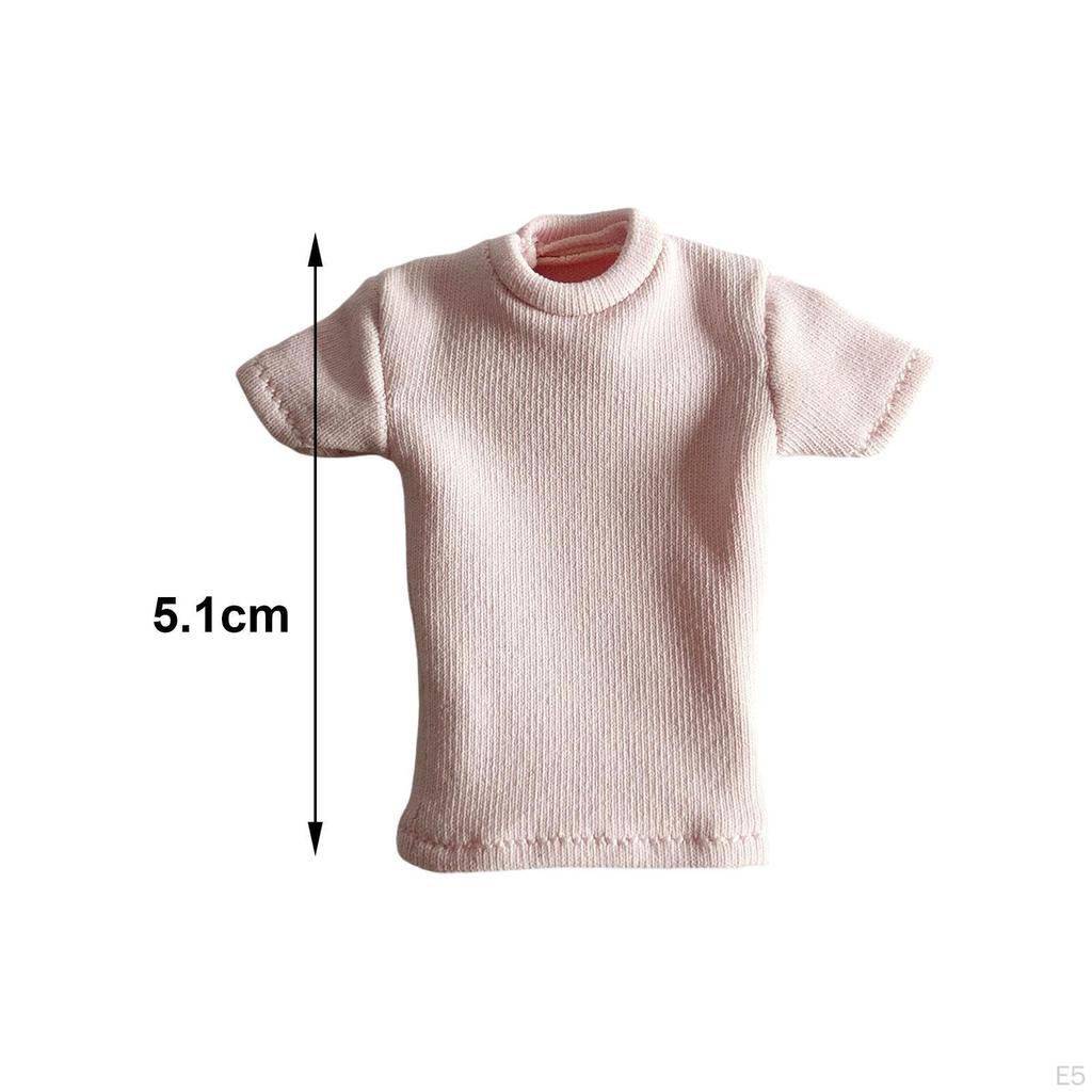 Maglietta da donna in scala 1/12, accessori per costume da soldato, vestiti fatti a mano per bambole da 6 pollici