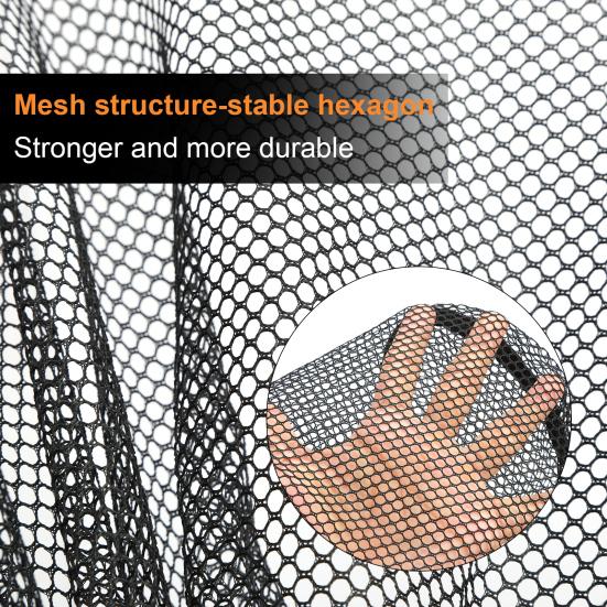 Fishing Landing Net Telescopic Folding Stainless Steel Pole Handle Durable Nylon Mesh Fish Catching Net for Steelhead Trout Catfish Salmon