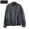 Black Stand Color Leather Jacket Jacket 50 blackUsed