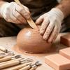 Manual Clay Sculpting Tool Set with Mixed Metal Ends, Wood Grip Pottery Carving Tool for Figurine Work, Pottery Craft Practice Daily