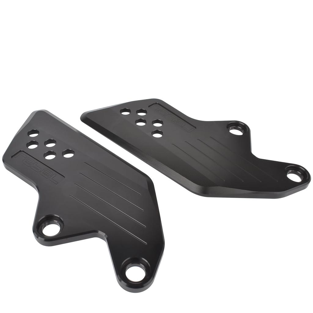 Midimttop Rebel 1100 Foot Peg Heel Plate Guard Protector, Footpeg Step Hold Plate for Honda Rebel CMX 1100/Rebel 1100T (2021-2025) (Black)