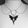 Devil Wings Necklace Couple Gothic Vintage Punk Hip Hop Style Metal Pendant Necklace