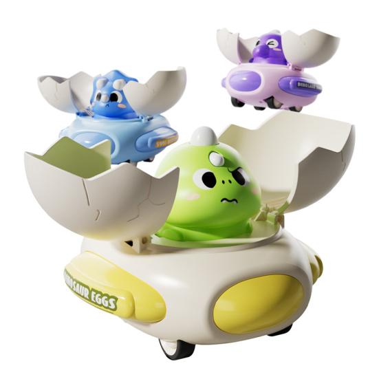 Kinder Dinosaurier Hüpfauto Spielzeug Kollisionsverformung Trägheitsantrieb Dino Ei Fliegende Untertasse Kleinkinder Pädagogisch Verformbares Cartoon Dinosaurier Fahrzeug