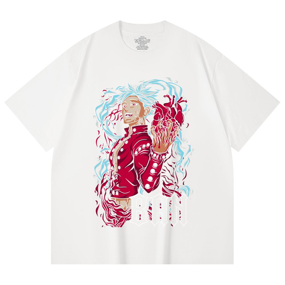 230 Gsm 100% Cotton Seven Deadly Sins V1 Ban Print Unisex Heavy Cotton T Shirt