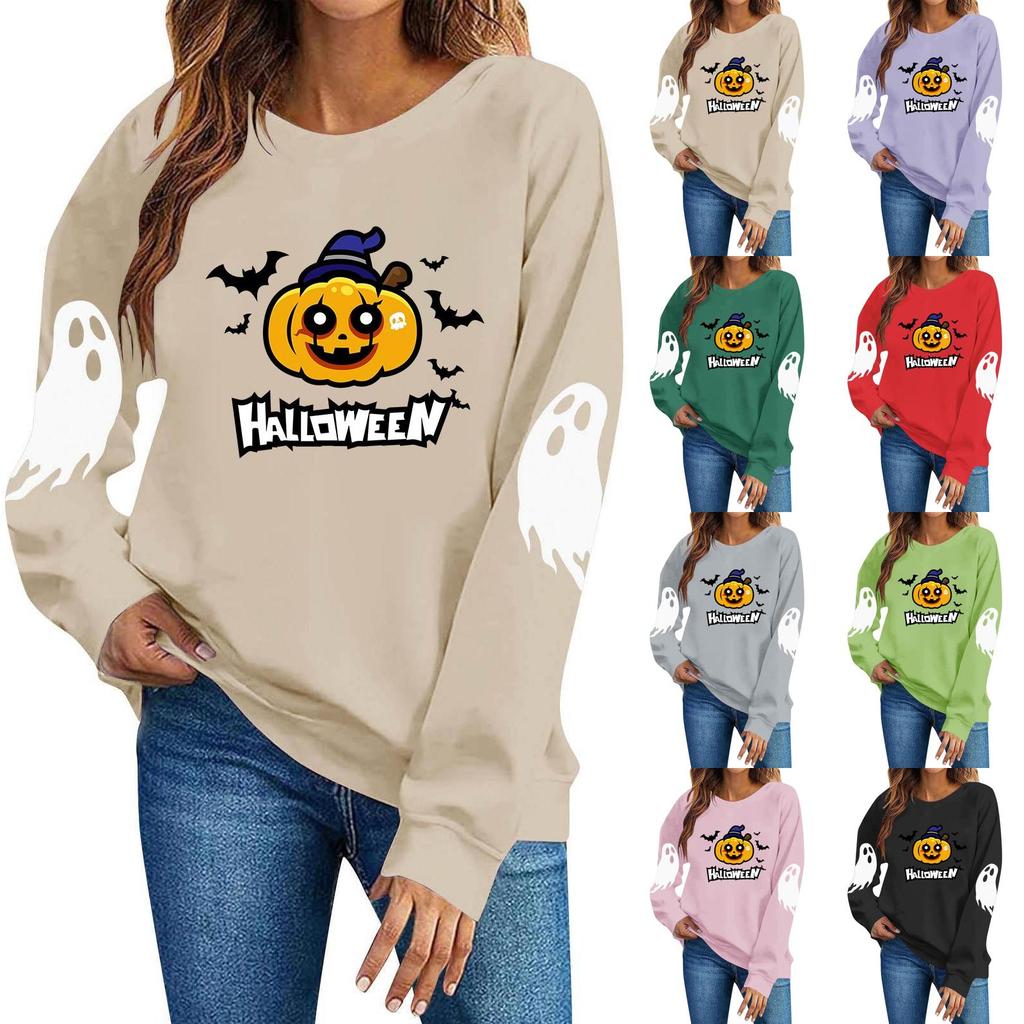 Women's Casual Halloween Hoodie Long Sleeve Pullover