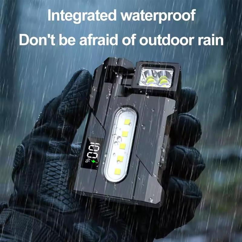 Multifunctional LED Work Light Rechargeable Flashlight Outdoor Torch Portable Pocket Light Magnetic Repair Lamp Ajustable Angle