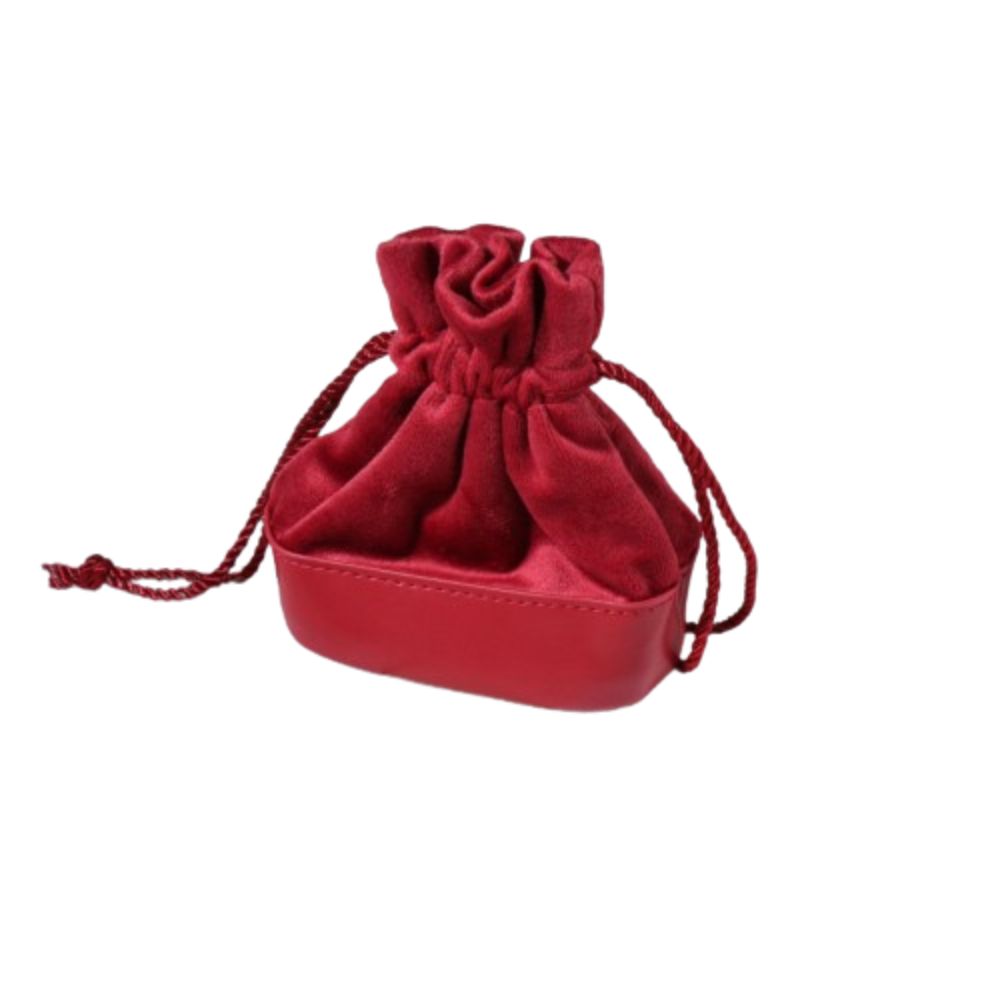 

Сумка для хранения на шнурке красного цвета, многоцелевая сумка для украшений в китайском стиле, классическая изысканная сумка для хранения сережек красный