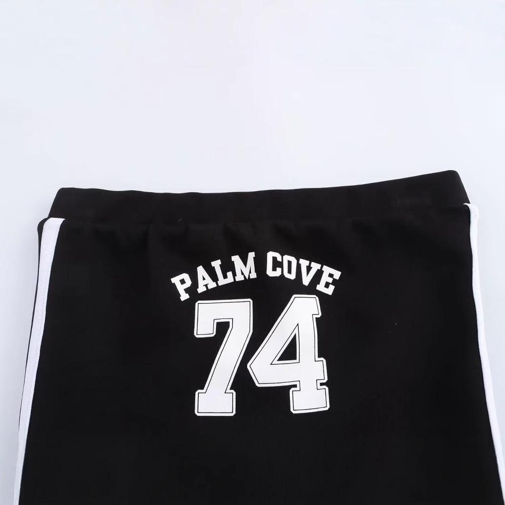 Spring 2025 Women's Preppy Style Bandeau Top & Long Pants Set - European & American Fashion