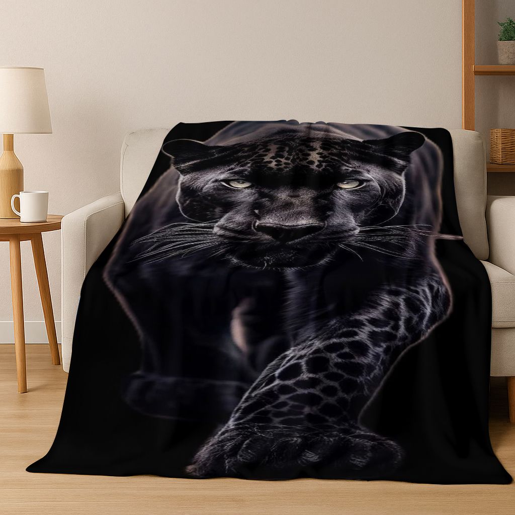 26 Style Wild Animal Leopard Cheetah Beast Cartoon Flannel Blanket,Cozy Soft Throw Blanket for Home Bedroom Bed Sofa Cover Kids