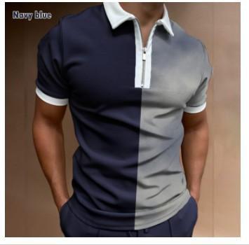 Polo essential! Short-sleeve polo shirt with zipper detail, great for casual outfits.