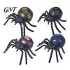 Dehnbare Spinnenspielzeuge 1/4 Stück Halloween Glitzer Quetschspielzeug, Stressabbau Realistisches Gruseliges Scherzspielzeug Party Fake Dekoration Angst Gadget