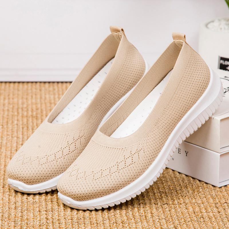 Women's Lightweight Mesh Slip-On Flats for Seniors