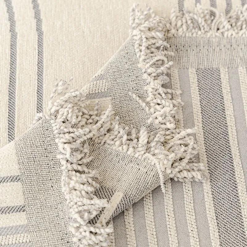 1pcs Joyfinity Double Sided Chenille Sofa Cover Household Color Woven Jacquard Geometric Lines Towel Stretch Couch Protector