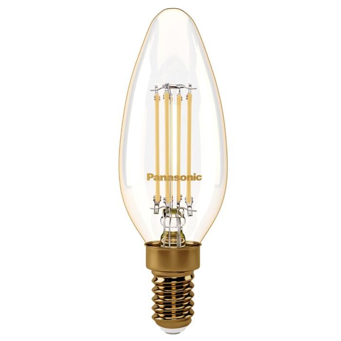 LED Filament Flame Bulb E14 4W 2000K Panasonic
