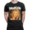 Men's Singer Shakira T Shirts  Cotton Clothes Amazing Short Sleeve Crewneck Tees Big Size T-Shirts