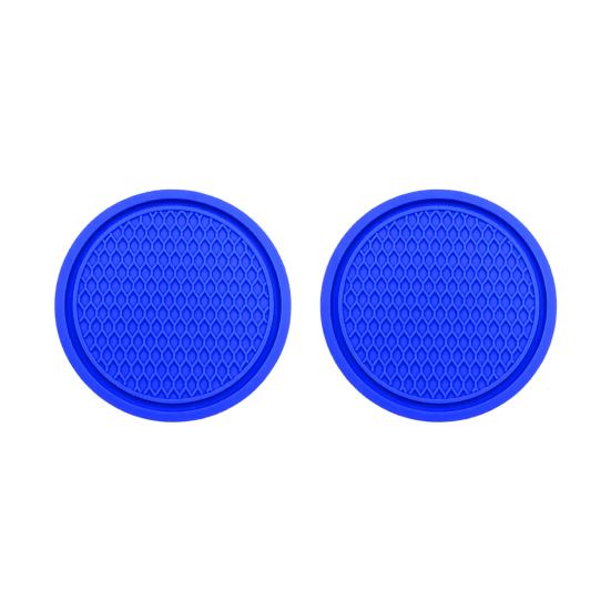 2Pcs Car Cup Coasters Solid Color Non-Slip Design Wear Resistant Heat-Resistant Easy To