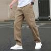 Men's Baggy Pants Casual Wide Leg Cargo Pants Elastic Waist Designer Streetwear Trousers