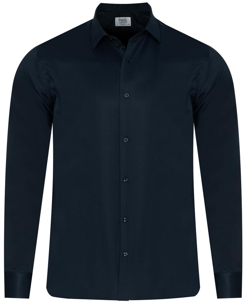Espada - Men' Slim Fit Shirt - 0786S Navy Blue 65/35