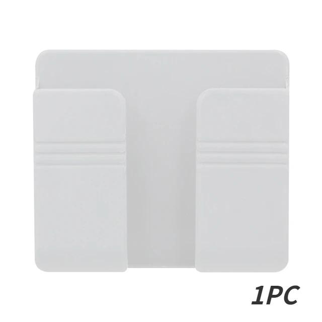 1Pc Multifunction Punch Free Wall Mounted Storage Box Organizer TV Remote Control Mounted Mobile Phone Plug Charging Holder KTY