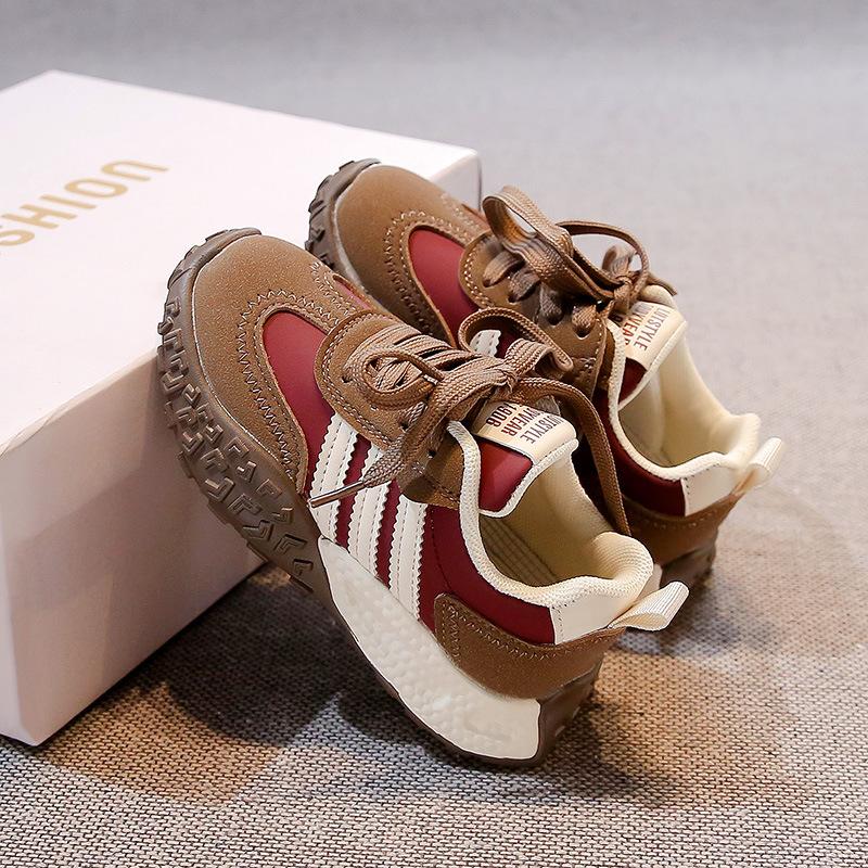 

Детская спортивная обувь 2025 осень и зима новая для мальчиков Forrest Gump флисовая повседневная обувь для бега для девочек две хлопковые детские туфли 31