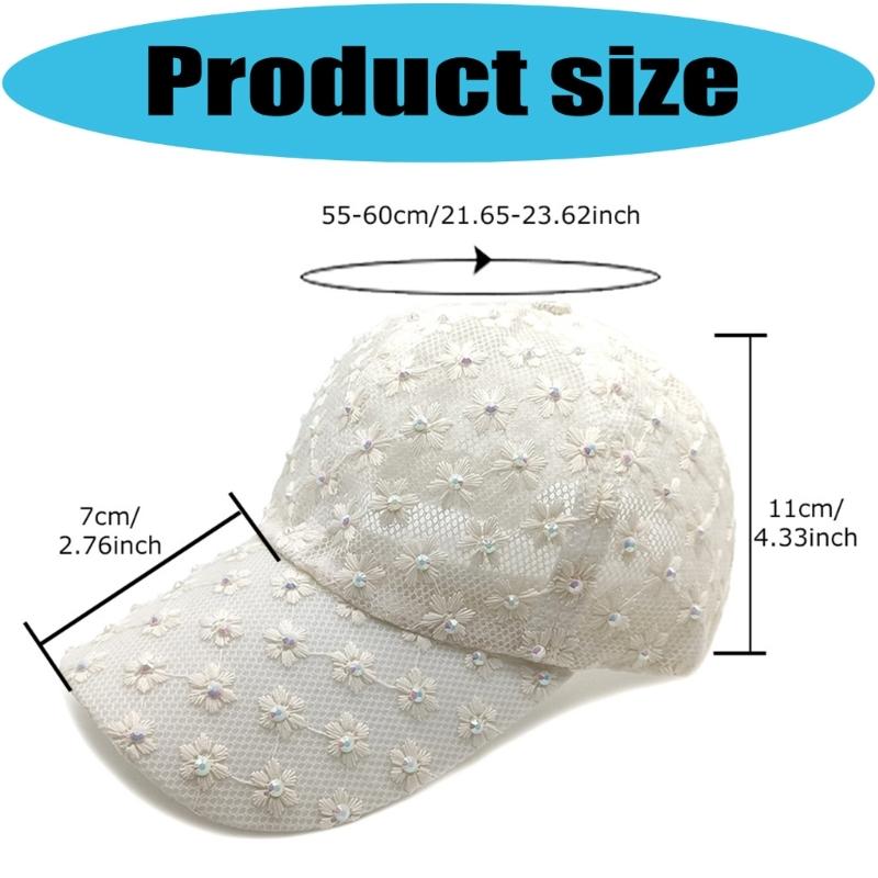 Stylish Floral Baseball Cap For Women And Men With Adjustable Strap Sun Protection Polyester Fabric Outdoor Caps