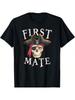 First Mate Pirate Hat Skull Nautical Sailing T-Shirt
