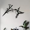 Metal Wall Art Hummingbird Flower, Rust-Resistant Mural for Nature Decor, New Year Easter Gift for Home, 1pc