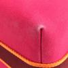 HERMES Bridea Black GM Bag pouch vanity bag H logo Hand Bag cotton hibiscus pink
