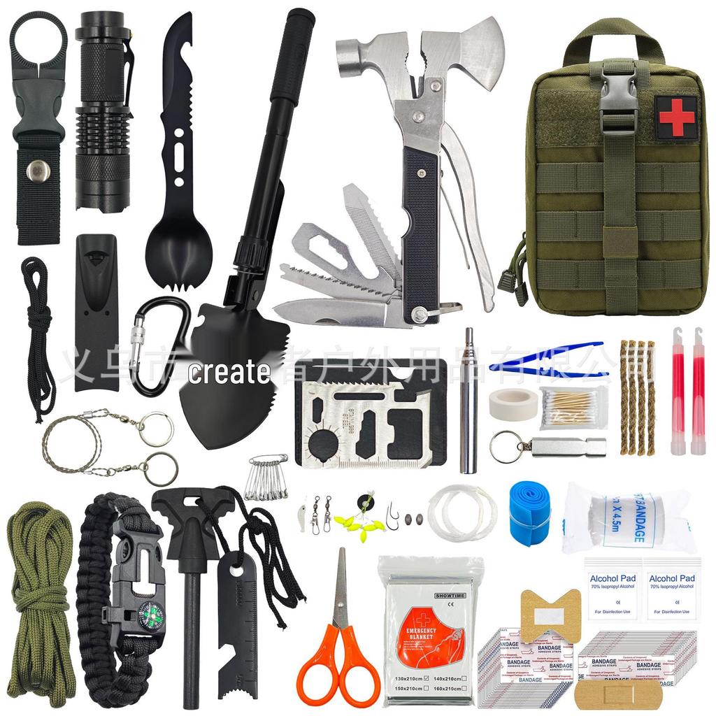 Outdoor Survival and First Aid Kit Set for SOS Emergencies