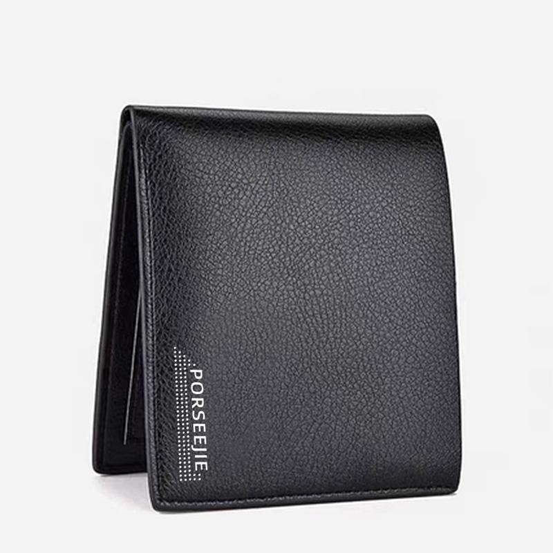 Herren Geldbörse Klassischer Stil Tragbar Kurz Herren Geldbörse Mini Anti-Diebstahl Münzfach Leder Geldbörse Mehrfachkartenfach Kartenhalter