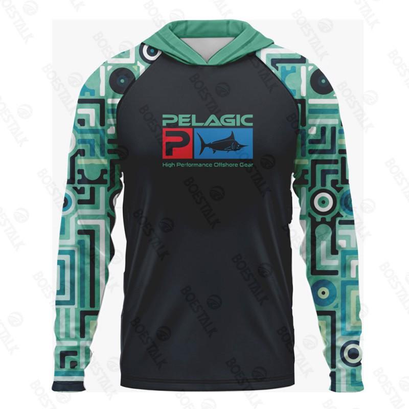 Chemise de pêche pour homme à séchage rapide, protection UV, avec capuche, légère, manches longues, pour l'extérieur, été, cyclisme, sports