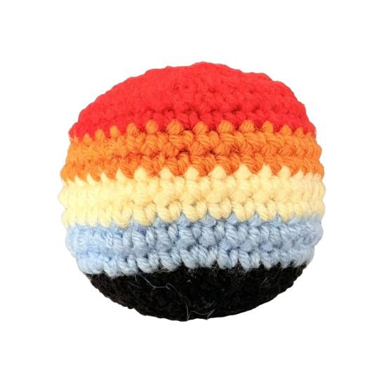 Handmade Crochet Footbag Soft for Kids Colorful Knitted Juggling Toys Toss Game