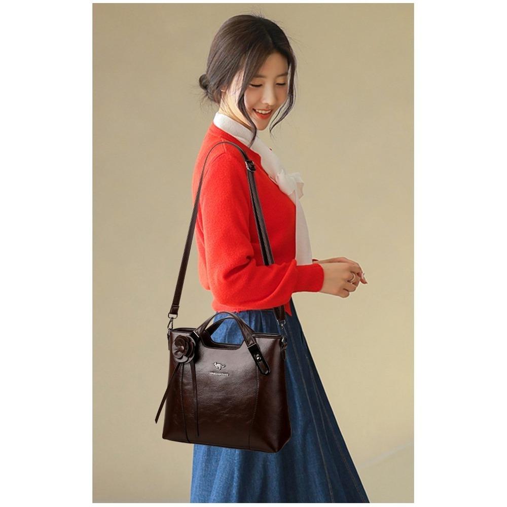 Bolso de Mano Ligero de Gran Capacidad Bolso de Hombro Cruzado para Uso Diario