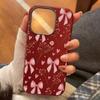 Bow and Flower Design Lichee Pattern Silicone Phone Case For iPhone 17 16 15 Pro Max 14 13 12 11 XS X XR 7 8 Plus 16E Air Cover